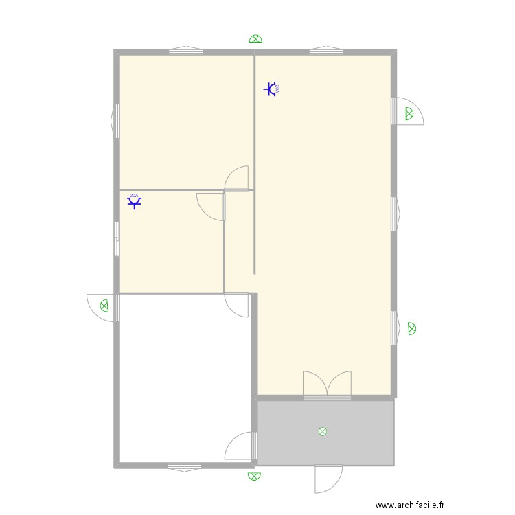 Mangarano Plan Elec. Plan de 4 pièces et 74 m2