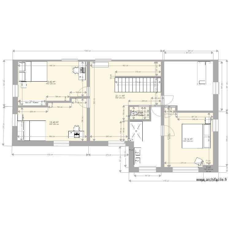 trégastel nouveau étage 19 janvier 2019. Plan de 0 pièce et 0 m2