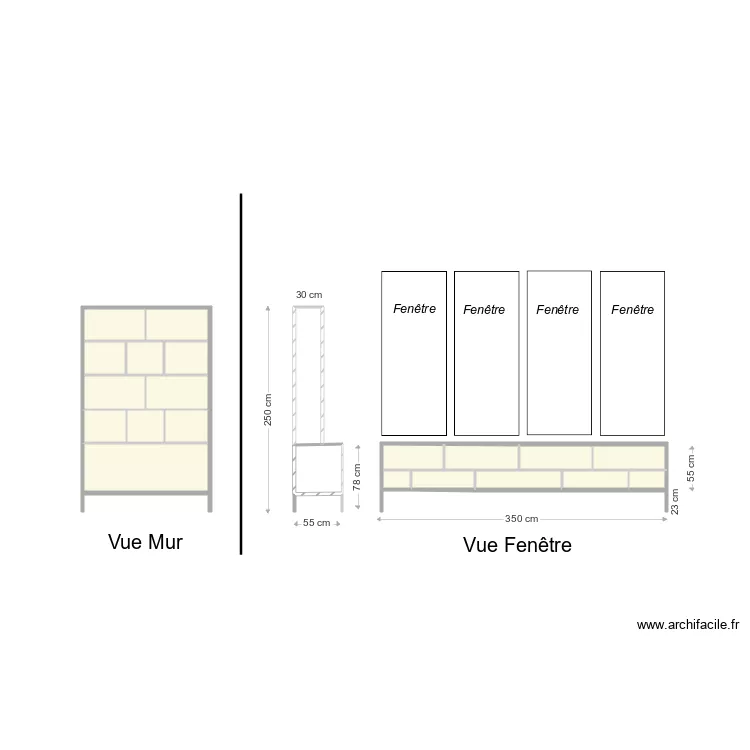 bibliotheque. Plan de 