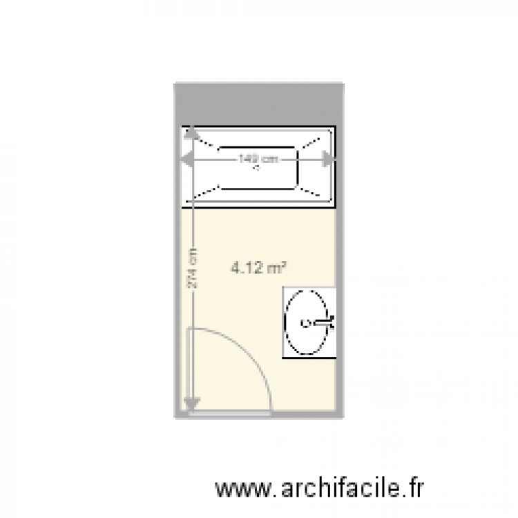 PLAN AVANT SDB . Plan de 0 pièce et 0 m2