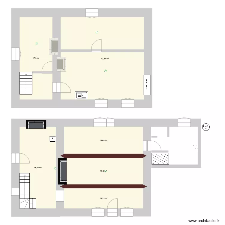 long&egrave;re. Plan de 