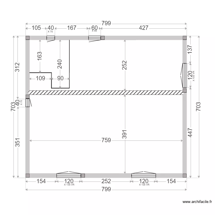 REYBAUD MACONNERIE ETAGE . Plan de 
