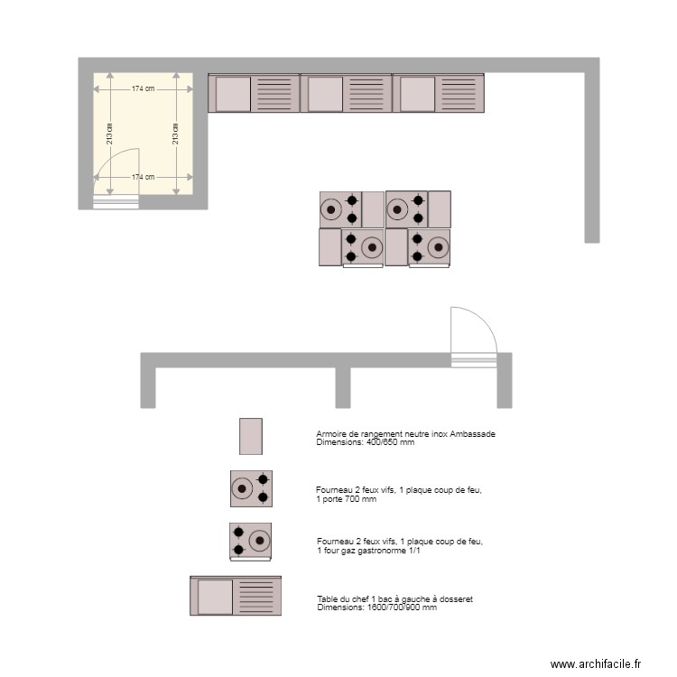 IME Longuenesse Cuisine pédagogique. Plan de 0 pièce et 0 m2