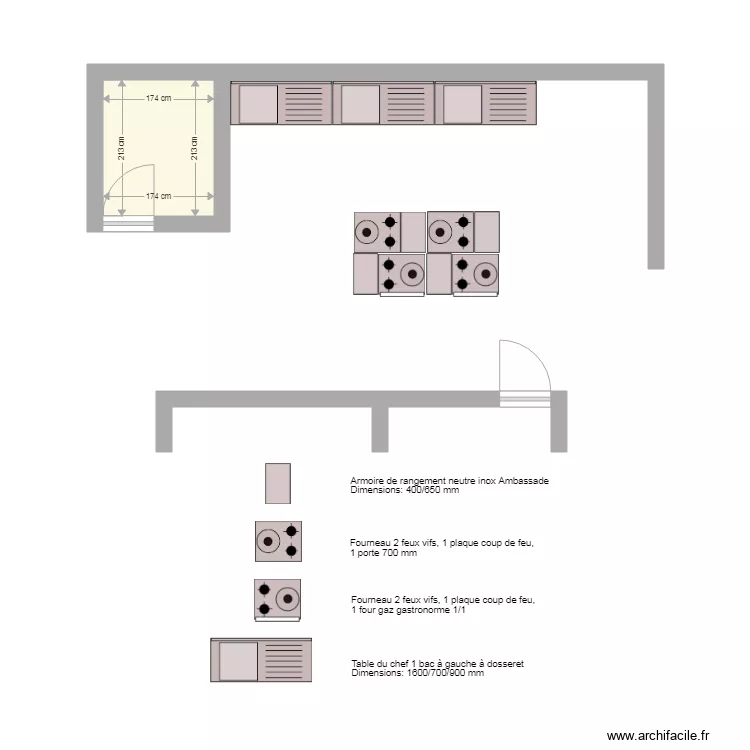 IME Longuenesse Cuisine p&eacute;dagogique. Plan de 