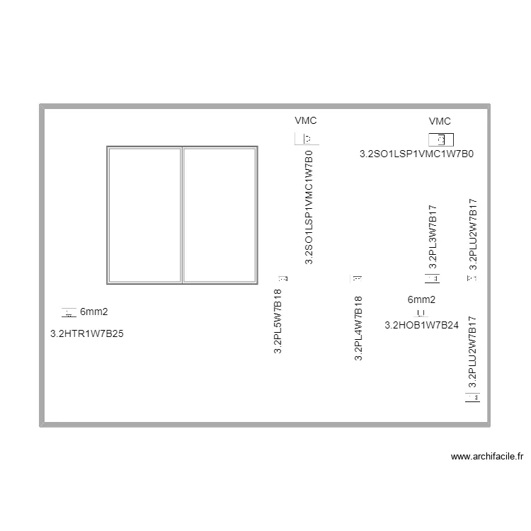 wall 7 kitchen plugs X 3. Plan de 