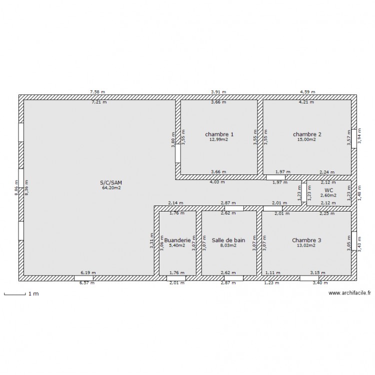 plan de maison coloniale