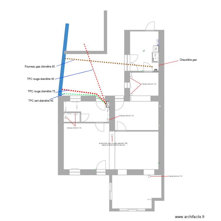 grouchy évacuations. Plan de 0 pièce et 0 m2