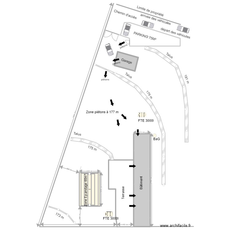 Plan Masse Spanc 2. Plan de 6 pièces et 351 m2