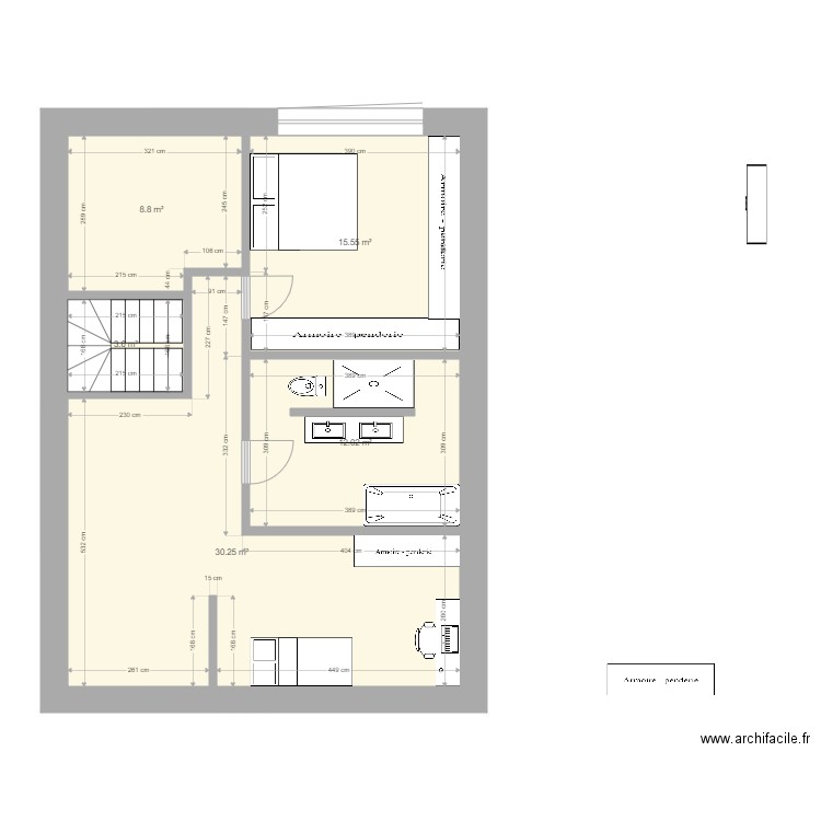 Projet 1. Plan de 5 pièces et 70 m2