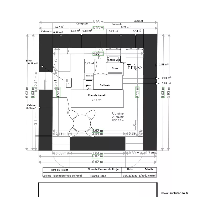 PLAN   CUISINE VUE DESSUS FINAL 000000. Plan de 