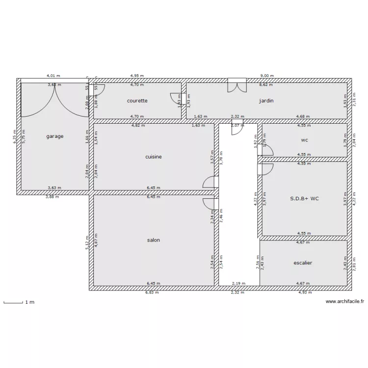 rez de chauss&eacute;e. Plan de 