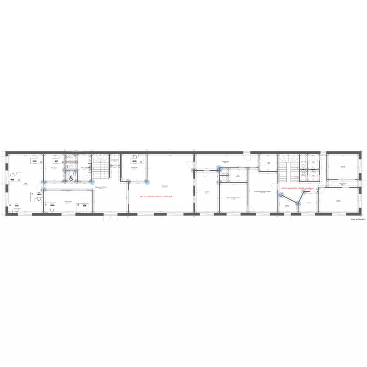 MSA rez de chauss&eacute;e 2 niveaux A. Plan de 