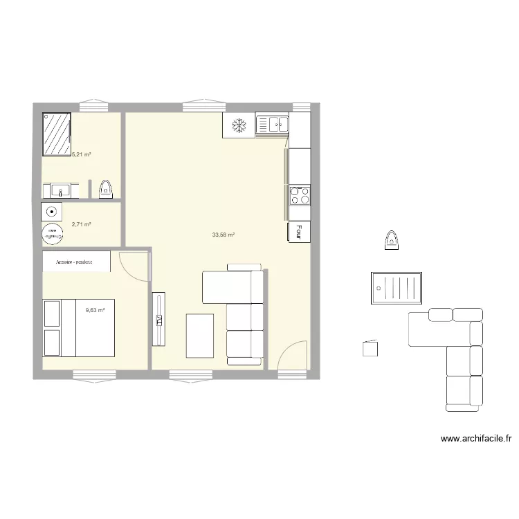 appart biture. Plan de 