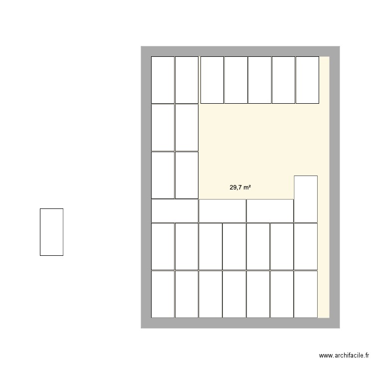 buanderie. Plan de 0 pièce et 0 m2