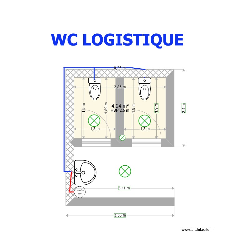 WC LOGISTIQUE. Plan de 0 pièce et 0 m2