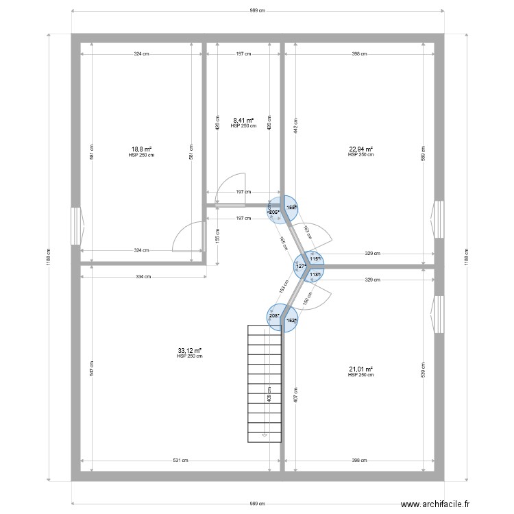 jerome. Plan de 5 pièces et 104 m2