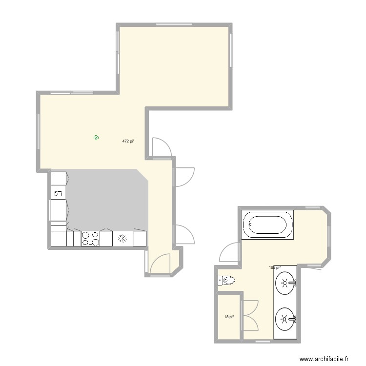 REMDUS 2045. Plan de 3 pièces et 61 m2