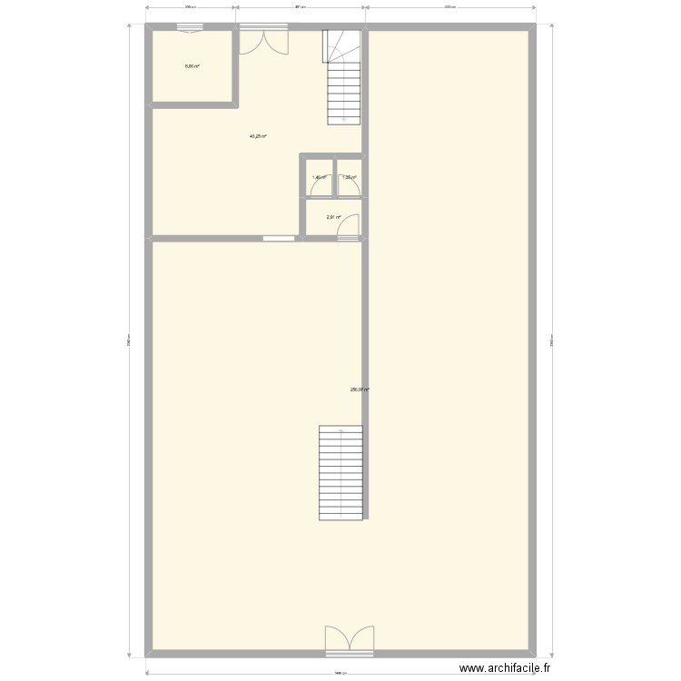 Bowling 1.1. Plan de 6 pièces et 314 m2