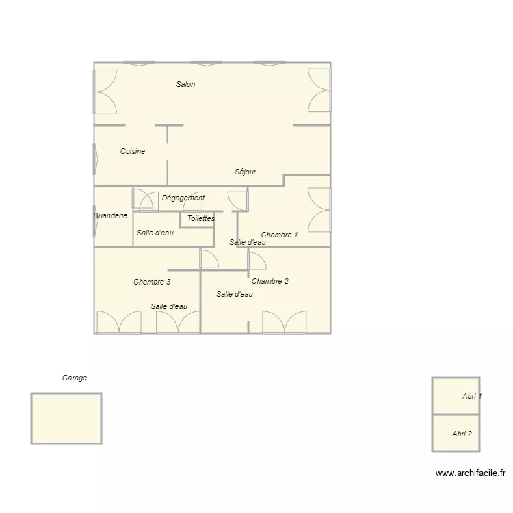 Croquis GENESTE. Plan de 