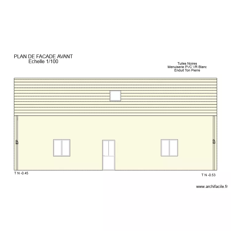 permis 3 thiriet facade avant. Plan de 