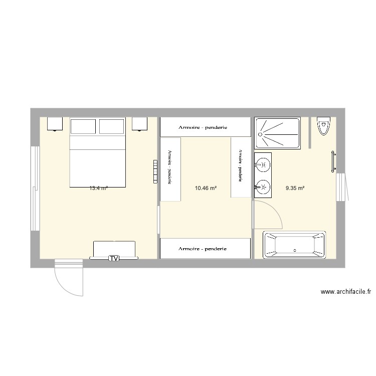 suite parentale modèle 3. Plan de 0 pièce et 0 m2