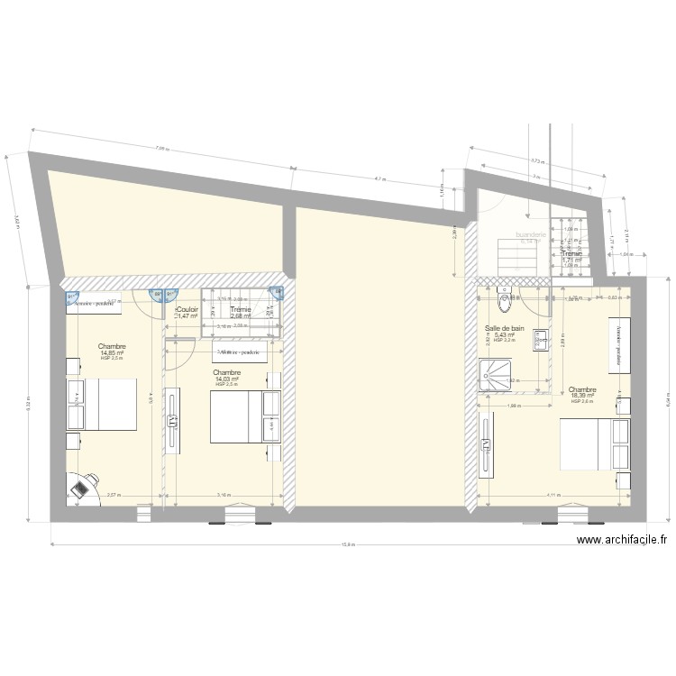 plan maison julie avec isolation. Plan de 0 pièce et 0 m2