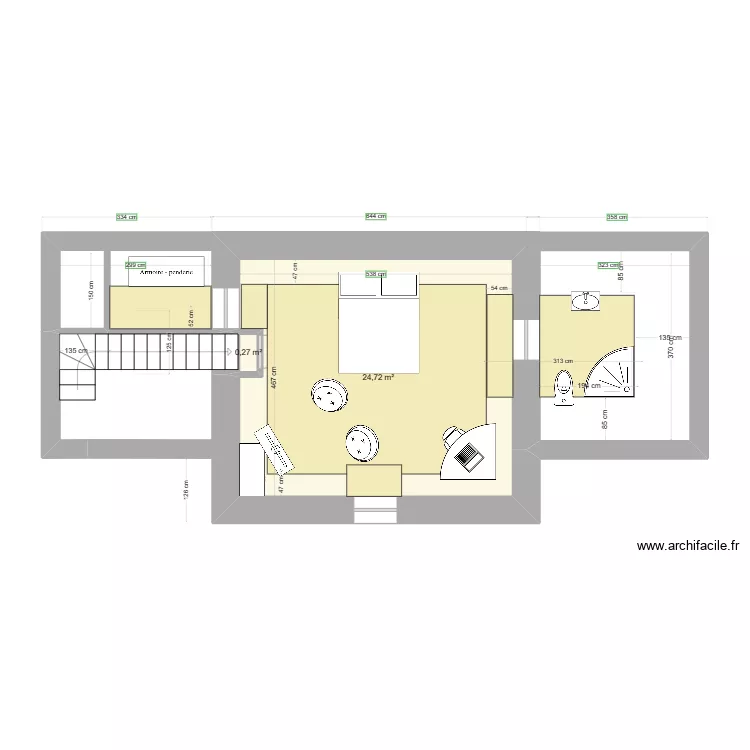 maison potager 2eme etage rehausse. Plan de 