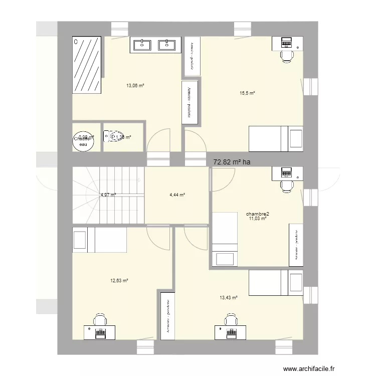 maison 32. Plan de 
