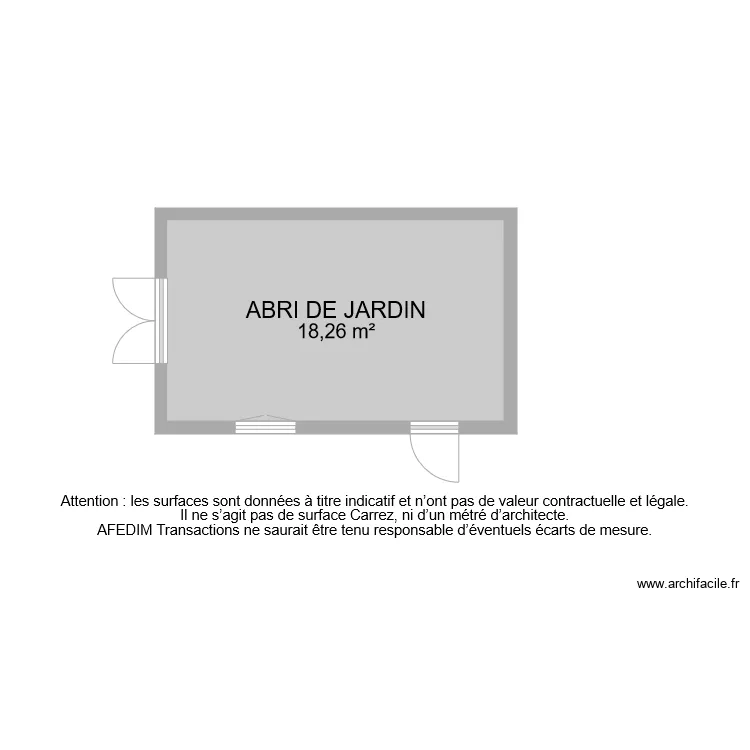 BI 6867 ABRI DE JARDIN. Plan de 