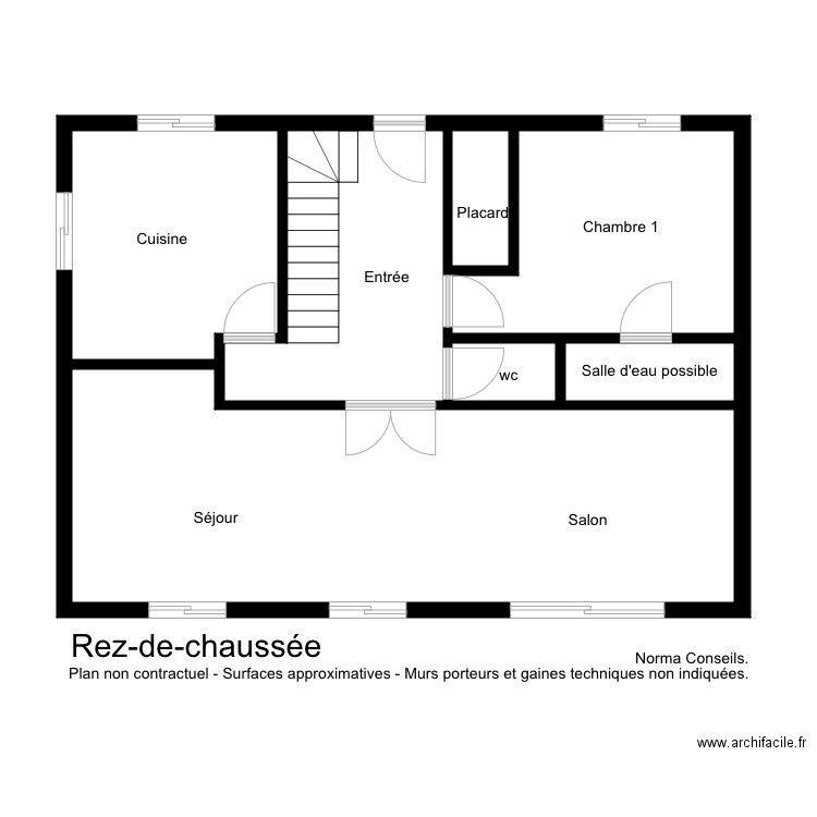 Plan GUILAINE rdc . Plan de 0 pièce et 0 m2