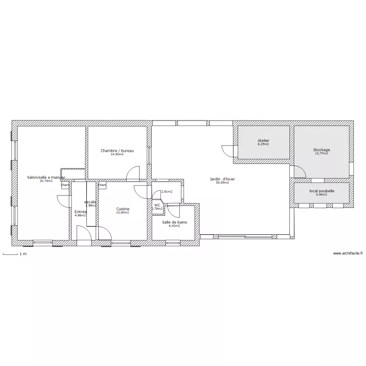 rez de chauss&eacute;e. Plan de 