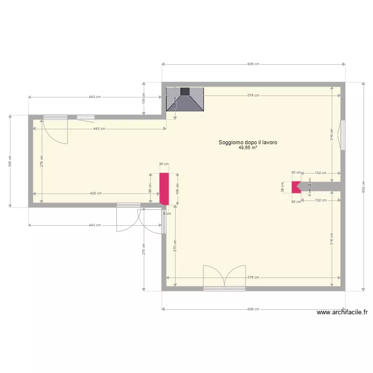 Progetto Muro dopo i lavori. Plan de 