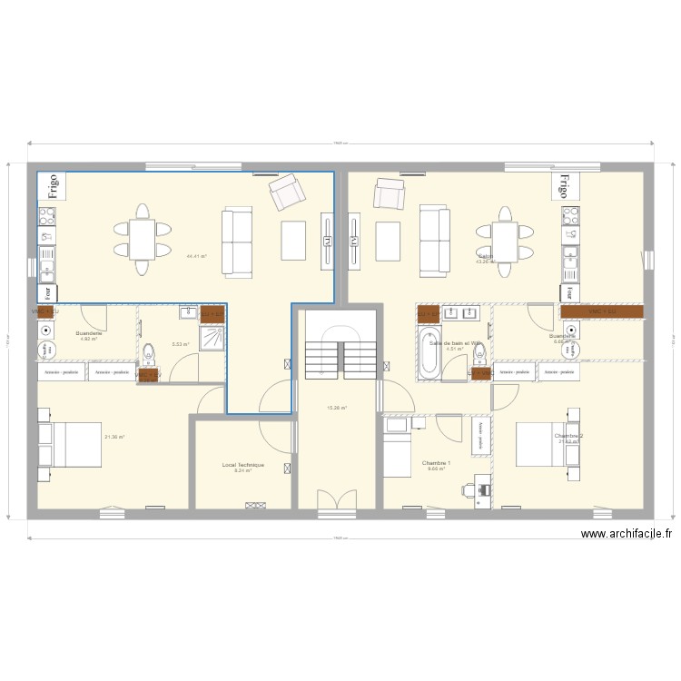 Immeuble 23. Plan de 0 pièce et 0 m2