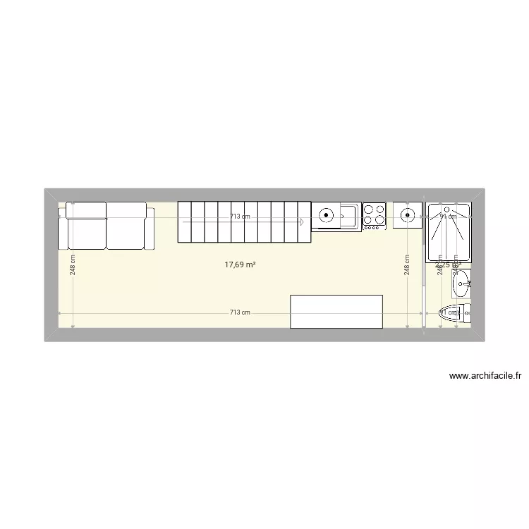 Cabane 5. Plan de 