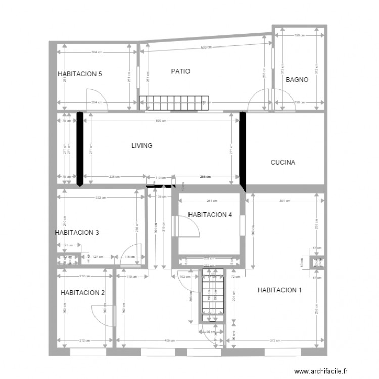 demolizione. Plan de 0 pièce et 0 m2