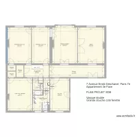 7 Emile Deschanel PROJET SDB Vasque double et grande douche cot&eacute; fenetre