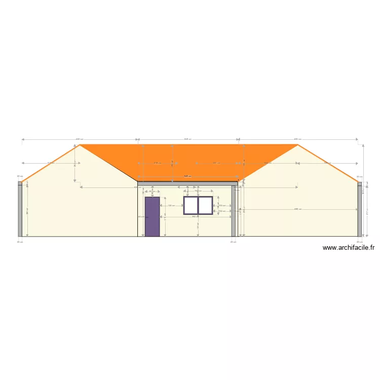 coupe pignon. Plan de 