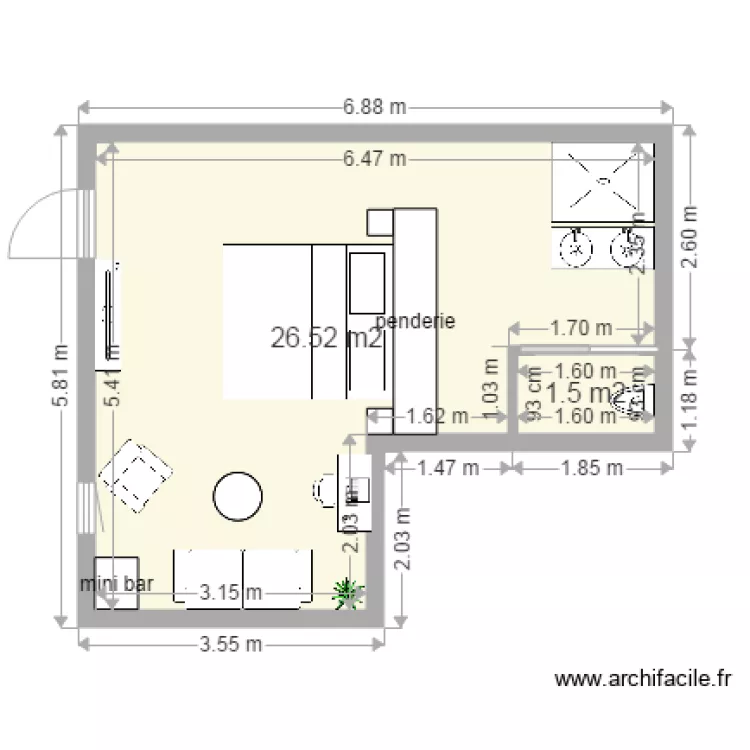 chambre hotel 25. Plan de chambre hotel 25. Plan de
