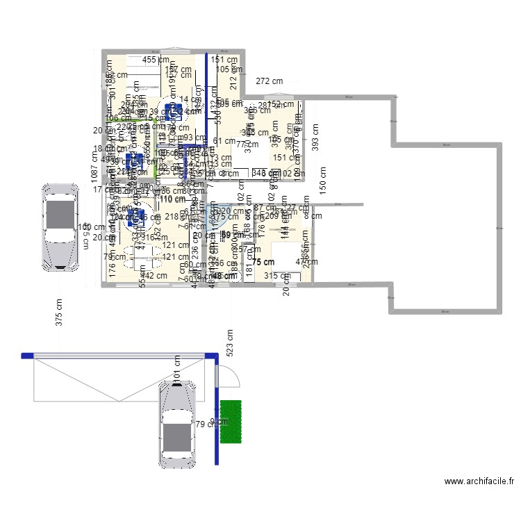 MAISON VARCES VERSION HANDI V4. Plan de 7 pièces et 82 m2