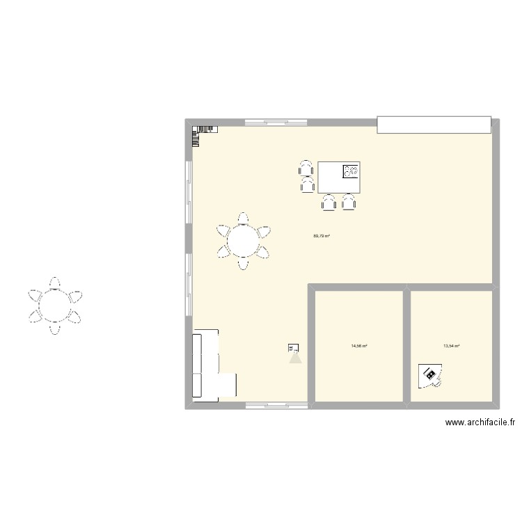 pk chre mma. Plan de 3 pièces et 118 m2