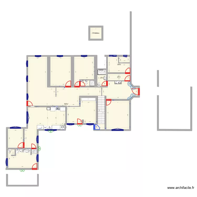 VILLA exte. Plan de 6  et 230 m²