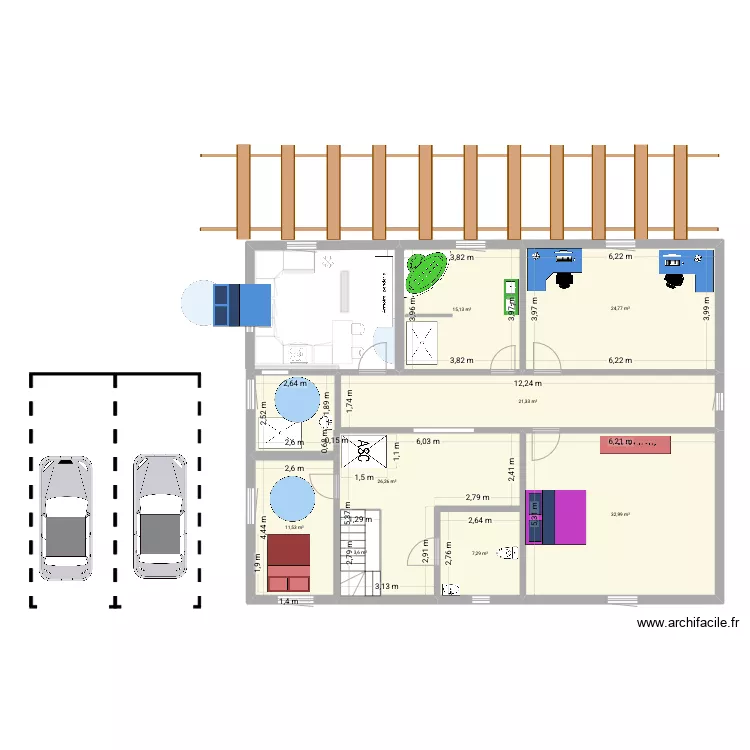 maison 2 (coin jeux ) (public). Plan de 