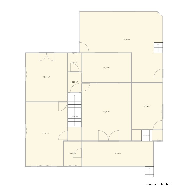 touchard 2021 v. Plan de 12 pièces et 151 m2