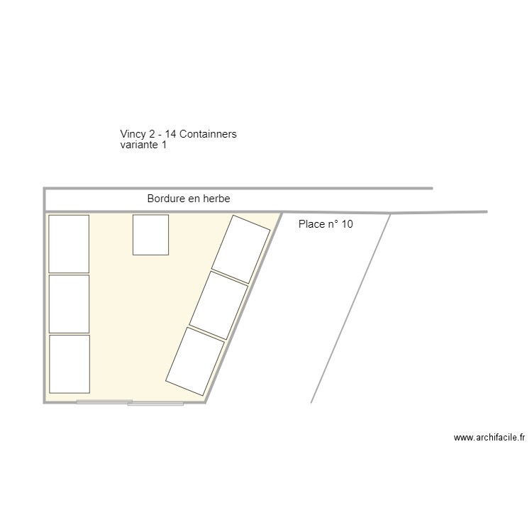 Vincy Containers. Plan de 0 pièce et 0 m2