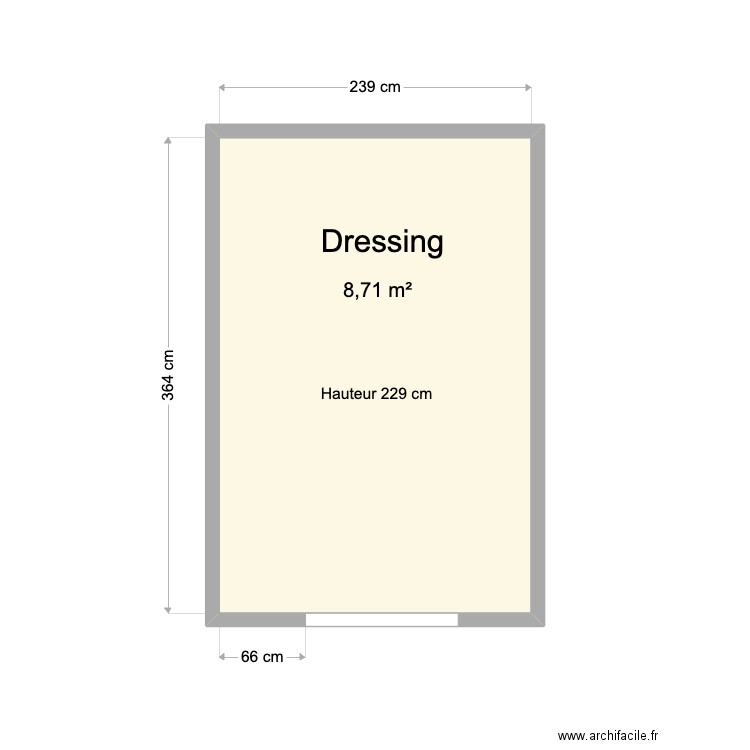 Dressing. Plan de 0 pièce et 0 m2