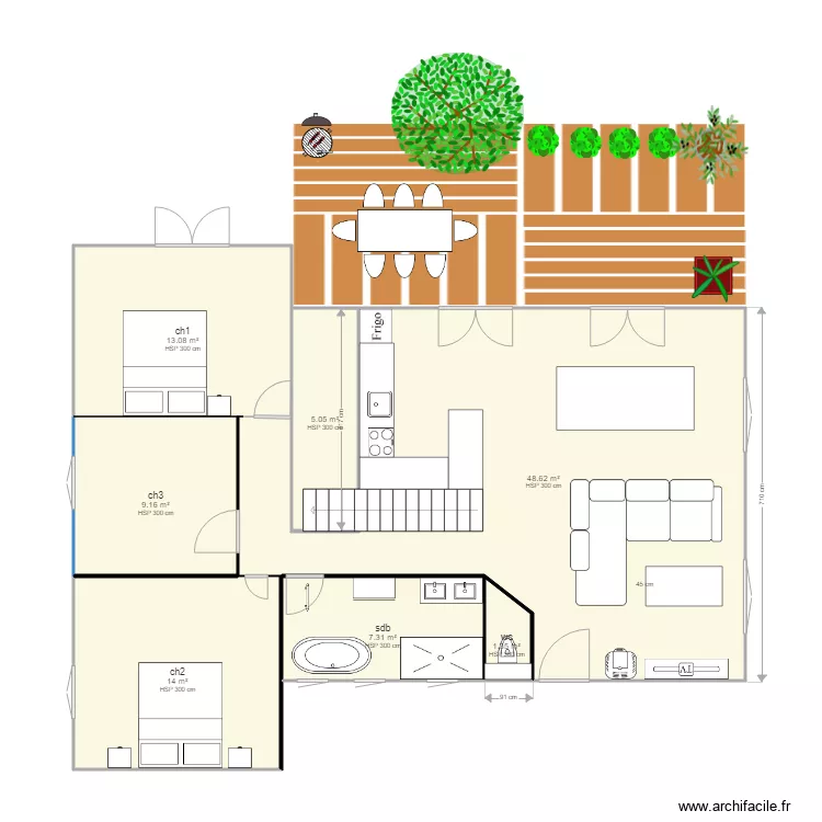 Plan interieur Maison VERIN yoh. Plan de 