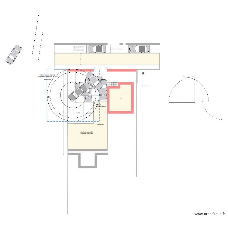 perraudin Giration bataille avant. Plan de 0 pièce et 0 m2