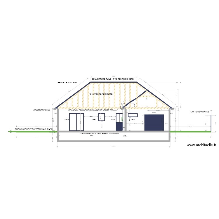 charpente façade 2. Plan de 0 pièce et 0 m2