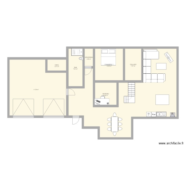 rez de chausse. Plan de 0 pièce et 0 m2