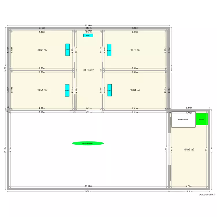 entrepot frigorifique. Plan de 